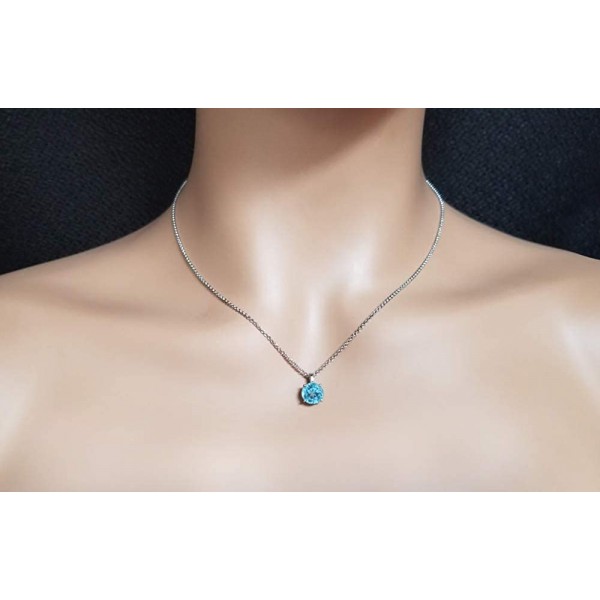 GNGJewel 8mm 라운드 천연 토파즈 스크롤 빈티지 스타일 펜던트 목걸이 18\