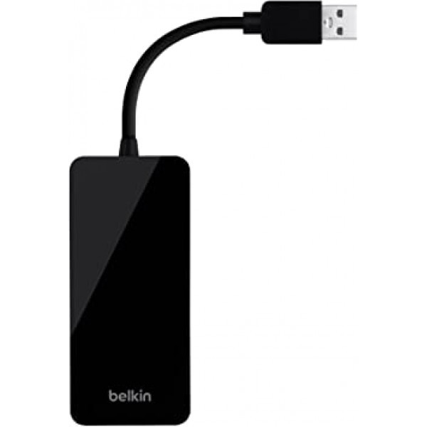 Belkin USB-IF 인증 USB 3.0 3포트 허브(기가비트 이더넷 어댑터 포함), B2B128TT