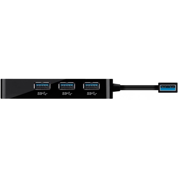 Belkin USB-IF 인증 USB 3.0 3포트 허브(기가비트 이더넷 어댑터 포함), B2B128TT