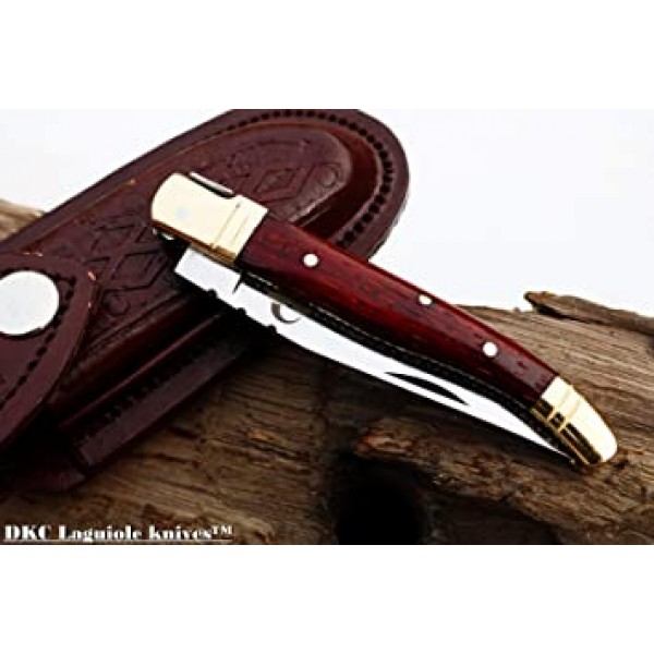 DKC-62-PD-440c PADAUK PRINCE Laguiole 스테인레스 스틸 접이식 포켓 나이프 4 \