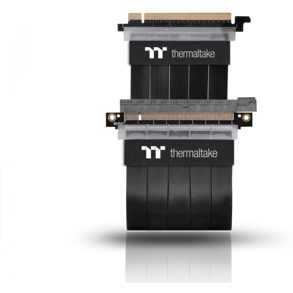 Thermaltake AC-045-CN1OTN-C1 TT 프리미엄 PCI-E x16 3.0 확장기 라이저 케이블 300mm 그래픽 카드 블랙