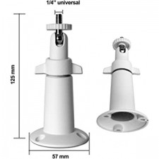 보안 카메라 월 마운트 브래킷(1/4'') 조정 가능한 실내/실외 마운트 Arlo, WYZE, Amcrest, TENVIS, Fleeemi, Wansview, CCTV 카메라 및 기타 호환 모델(2팩/화이트)과 호환 가능