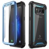 Galaxy S8 Active 2017 릴리스용 i-Blason 케이스, 화면 보호기가 내장된 Ares 전신 견고한 투명 범퍼 케이스(일반 Galaxy S8/S8 Plus에 적합하지 않음)(검정/파랑)