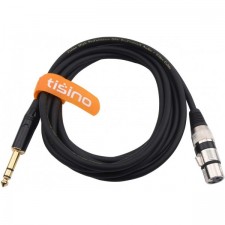 TISINO XLR 암 - 1/4인치(6.35mm) TRS 잭 리드 균형 신호 상호 연결 케이블 XLR - 1/4인치 패치 케이블 - 6.6피트