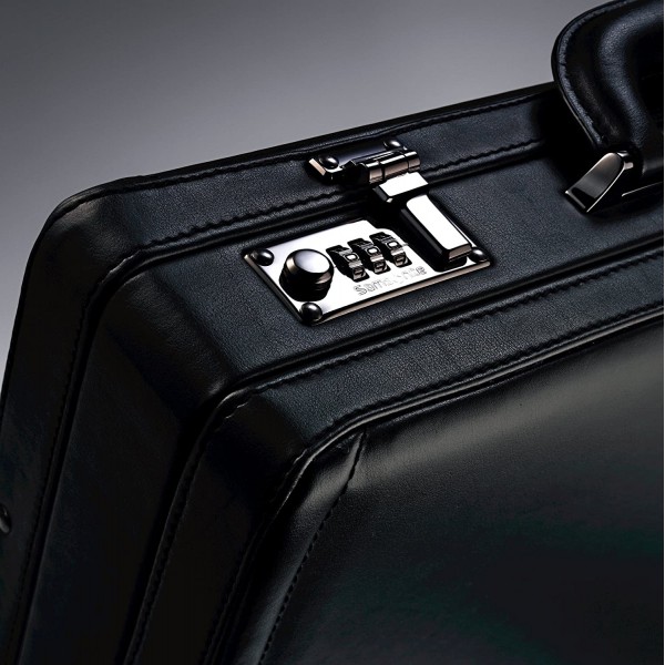 Samsonite Bonded Leather Attache, 블랙, 프리 사이즈