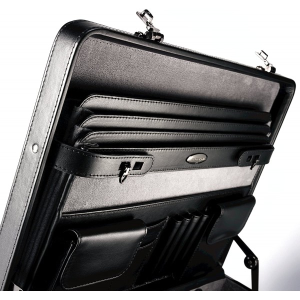 Samsonite Bonded Leather Attache, 블랙, 프리 사이즈