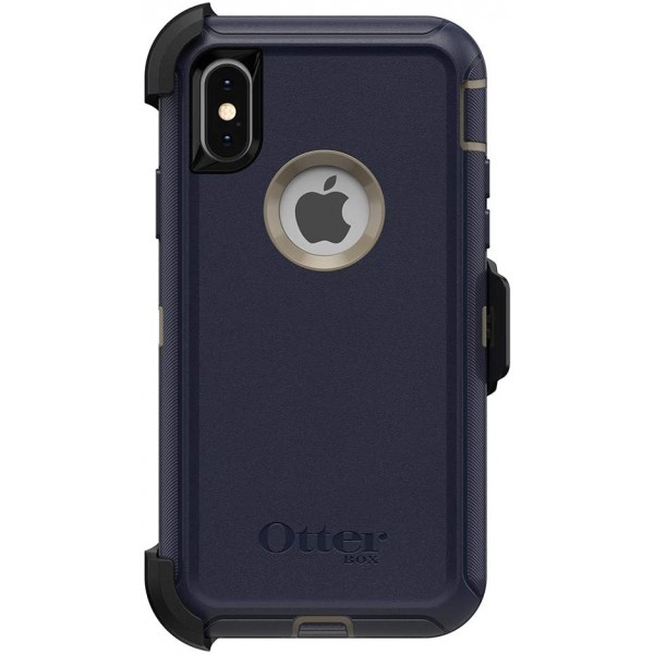 OtterBox DEFENDER SERIES SCREENLESS EDITION 케이스 iPhone Xs & iPhone X - 소매 포장 - DARK LAKE(친칠라/드레스 블루)