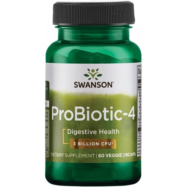 Swanson Probiotic-4 30억 Cfu 60 식물성 캡슐