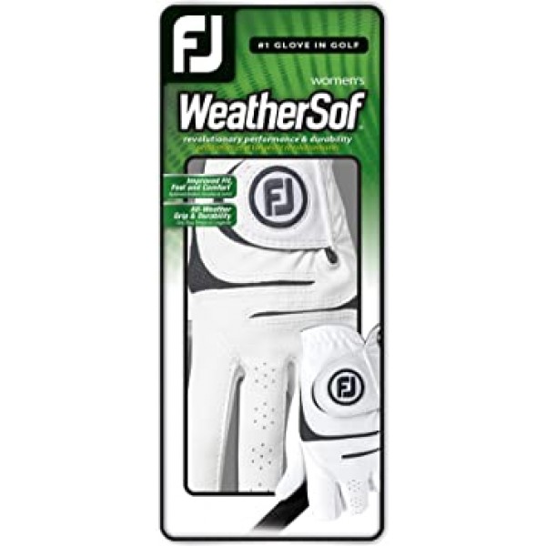 FootJoy 여성용 WeatherSof 골프장갑 (화이트)