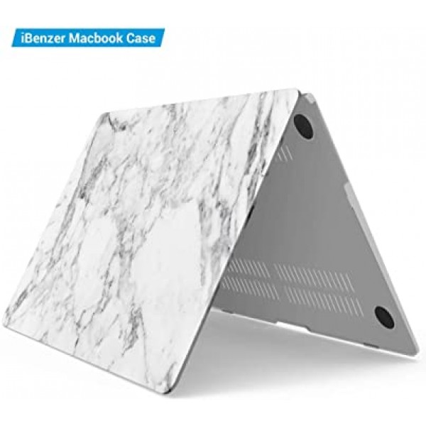 IBENZER MacBook Air 13 인치 케이스, Apple MacBook Air 13 A1369 1466, White Marble, MMA1301WHMB 1용 소프트 터치 하드 케이스 쉘 커버