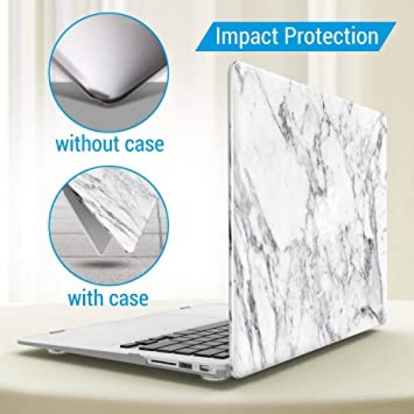 IBENZER MacBook Air 13 인치 케이스, Apple MacBook Air 13 A1369 1466, White Marble, MMA1301WHMB 1용 소프트 터치 하드 케이스 쉘 커버