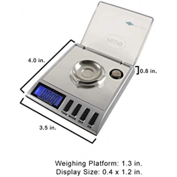 GEMINI-20 휴대용 정밀 디지털 밀리그램 스케일 20g x 0.001g (실버), GEMINI-20