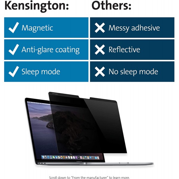 Kensington MP15 MacBook Pro 마그네틱 프라이버시 화면 15\