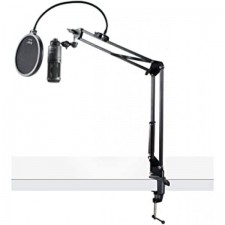 Audio-Technica AT2020USB 카디오이드 콘덴서 USB 마이크(Knox Gear Boom Arm Stand 및 Knox Gear Pop 필터 번들 포함)(3개 품목)