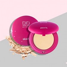 [SKIN79] 슈퍼플러스 핑크 비비 팩트 15g - 피지 컨트롤 실키 피니쉬 자외선 차단제 파우더 팩트 라이트 베이지