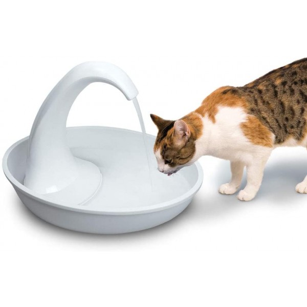 Pioneer Pet Swan 애완동물 식수대: 80oz 물 용량(흰색 플라스틱)(3075)