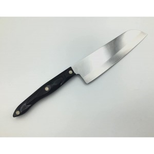 Cutco Cutlery CUTCO Model 1766 Santoku Knife. 7.0 High Carbon  Stainless Straight Edge blade.5.6 Classic Brown handle