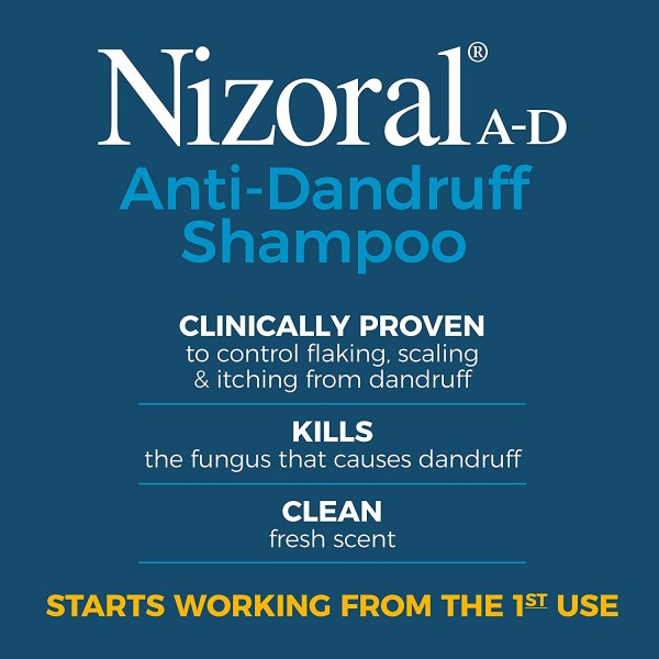 Nizoral AD 비듬 방지 샴푸, 신선한, 4 Fl Oz