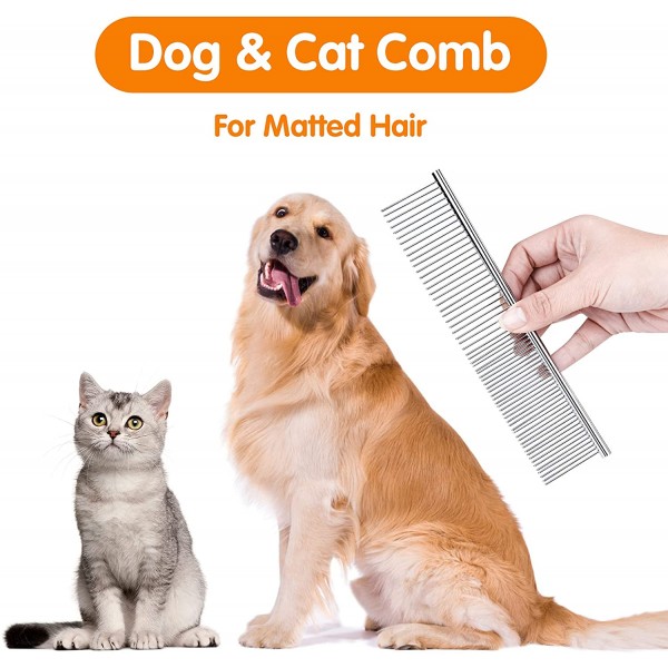 Pettom Pet Steel Grooming Tool 푸들 마무리 버터 빗