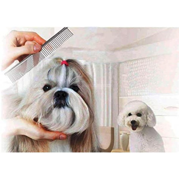 Pettom Pet Steel Grooming Tool 푸들 마무리 버터 빗