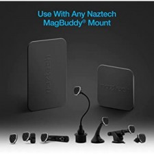 Naztech MagBuddy 초박형 플레이트 - MagBuddy 마그네틱 마운트용 추가/예비 플레이트 2개, 검정, 소형(13626)