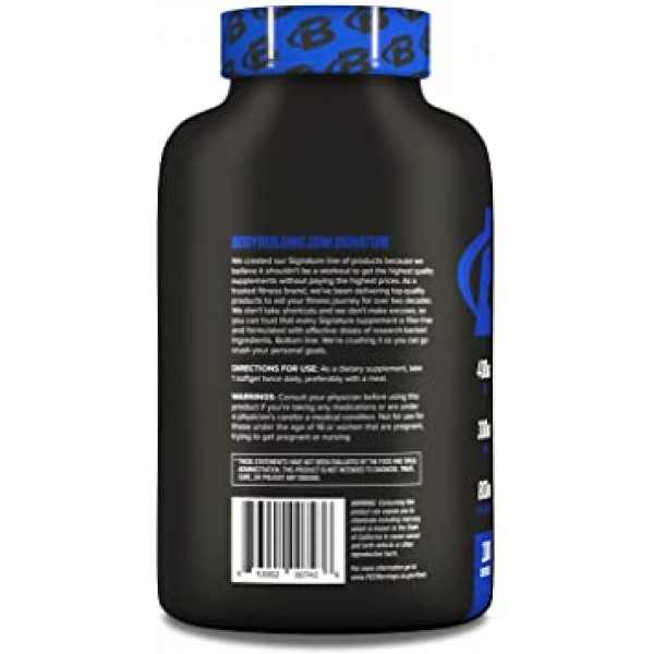 보디 빌딩 시그니처 피쉬 오일 레몬 Softgels | 400MG EPA 300MG DHA | 오메가-3 보충제 | 뇌 심장 관절 건강 | 100 카운트