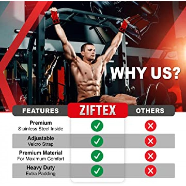 역도, 보디빌딩, 파워리프팅을 위한 Ziftex 핸드 그립. 남성과 여성을 위한 크로스핏 그립. Xfit 근력 트레이닝 데드리프트 체육관용 핸드 그립