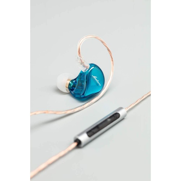 SIMGOT MT1 PRO 인이어 모니터 헤드폰, 다이내믹 드라이버가 있는 HiFi IEM 이어폰, 오디오 애호가를 위한 소음 차단 음악가 헤드셋, 2핀 분리형 케이블이 있는 고해상도 이어버드, 내장 마이크(RedBlue)