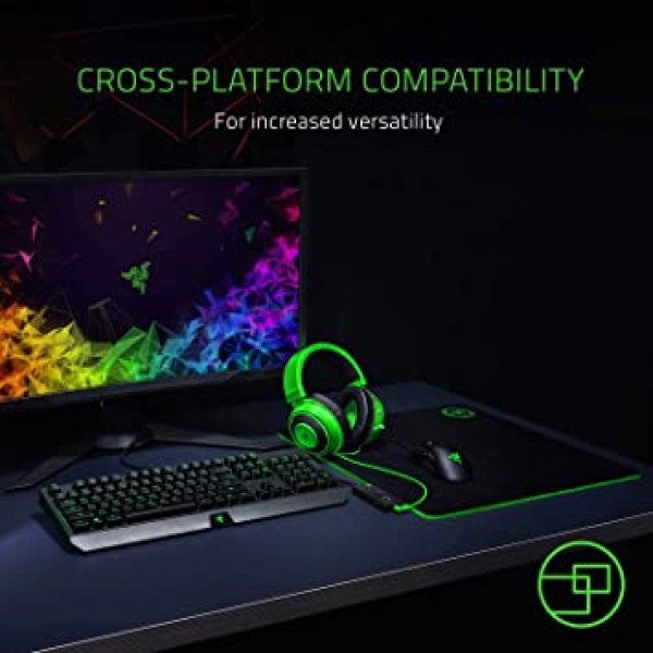 Razer Kraken Tournament Edition THX 7.1 서라운드 사운드 게임용 헤드셋: 개폐식 소음 제거 마이크 - USB DAC -  PC, PS4, PS5, Nintendo Switch, Xbox One, Xbox Series X & S, 모바일 – 블랙