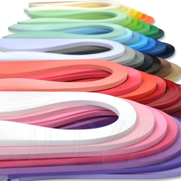 JUYA Paper Quilling Set up to 42 Colors One Color and 100 Strips per Pack 3/5/7/10mm Width available(42 Colors, Width 3mm)