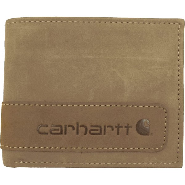 Carhartt 남성용 지갑 및 패스케이스 지갑, 튼튼한 이중 지갑, 가죽 및 캔버스 스타일 사용 가능