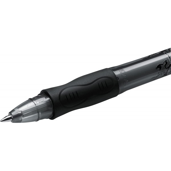 BIC Velocity Retractable 볼펜, 미디엄 포인트(1.0mm), 블랙, 12개수