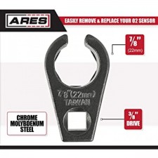 ARES 70039-3/8인치 드라이브, 7/8인치(22mm) 오프셋 산소 센서 소켓 - 와이어 게이트가 측면에서 센서에 액세스하여 와이어 손상 방지