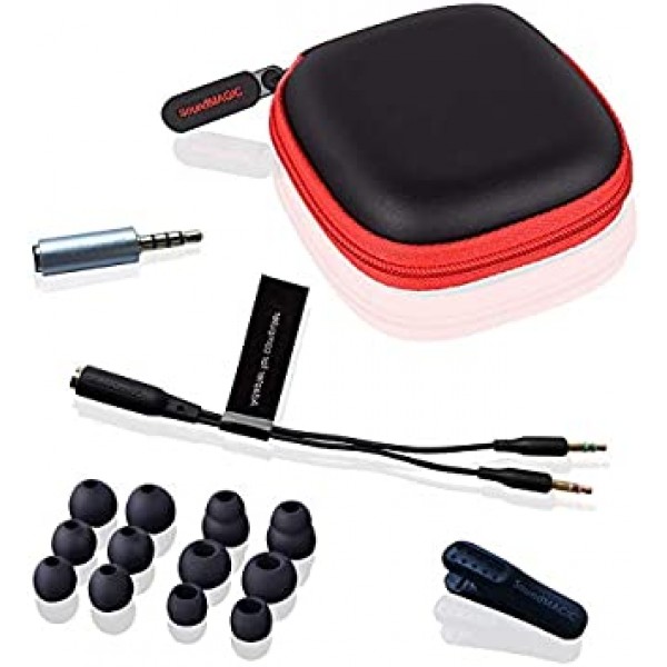 SoundMAGIC E50C 전문가용 차음 이어폰, 인이어 모니터, 유선 이어버드 헤드폰, HiFi 스테레오, 3.5mm 잭(마이크 포함), 골드