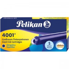 Pelikan 4001 GTP/5 만년필용 잉크 카트리지, 로얄 블루, 1.4ml, 5팩(310748)