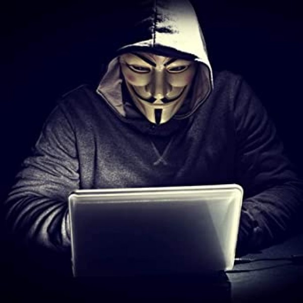 V for Vendetta Mask, Anonymous Guy Fawkes Halloween Mask - Hacker Mask