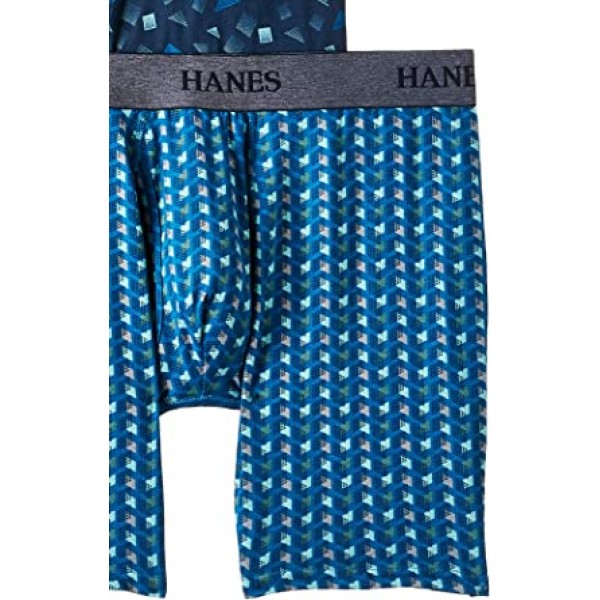 Hanes Ultimate Men\'s 4팩 FreshIQ 염색 스트레치 복서 컴포트플렉스 웨이스트밴드 브리프 색상 변경 가능