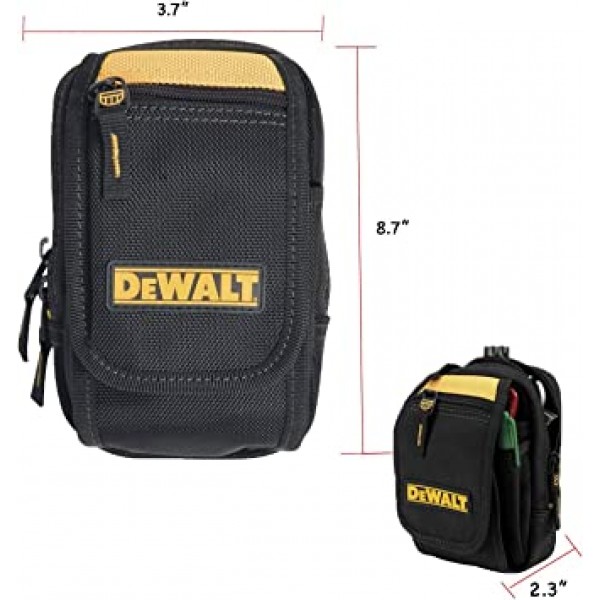 Custom Leathercraft DEWALT DG5104 액세서리 파우치 블랙, 옐로우