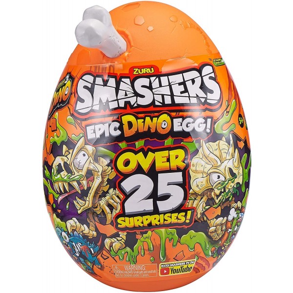 Smashers Epic Dino Egg Collectibles T-Rex Series 3 Dino by ZURU - 25개 이상의 서프라이즈, 슬라임, 화석 장난감, 빙하기 퍼티, 공룡 장난감, 티라노사우루스 렉스 포함