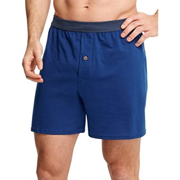 Hanes Men\'s ComfortSoft Boxer with Comfort Flex 허리띠, 여러 팩 사용 가능