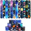 Lorfancy 48 Pcs Space Slap Bracelets Space Toys with Planet Design Kids Bracelets Snap Bands Class Prize Outer Space Party 장식 호의