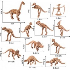 UPINS 30 팩 공룡 화석 해골 3.7 인치 모듬 공룡 해골 장난감 피규어 공룡 뼈 과학 놀이를위한 교육 선물 공룡 모래 발굴 파티 호의 장식