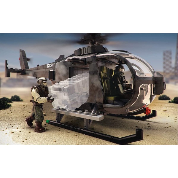 Mega Construx Call of Duty Special Ops Copter Construction Set with 캐릭터 피규어, 수집가를 위한 조립 장난감(363개) [Amazon 독점]