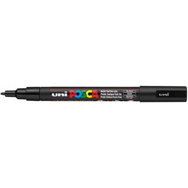 uni-posca 페인트 마커 펜 - 파인 포인트 - 8개 세트(PC-3M8C), 멀티컬러