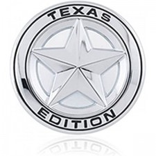 Dsycar 3D Metal Chrome TEXAS EDITION 스타 엠블럼 직경 3 