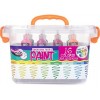 Tulip Dimensional Fabric Paint Big Box, 크리에이티브 파티 키트, 재사용 가능한 플라스틱 통, 패션 DIY를 위한 영구 3D 페인트, 암벽화, 예술 &amp; 공예품, 무지개 색, 16팩