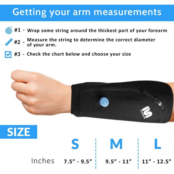 Wetsleeve Arm 물병 독특한 완벽한 수화 팩, 달리기, 걷기, 하이킹 등을 위한 핸즈프리 수분 공급. 병이나 불편한 러닝 벨트(대)를 들고 다니지 마십시오.