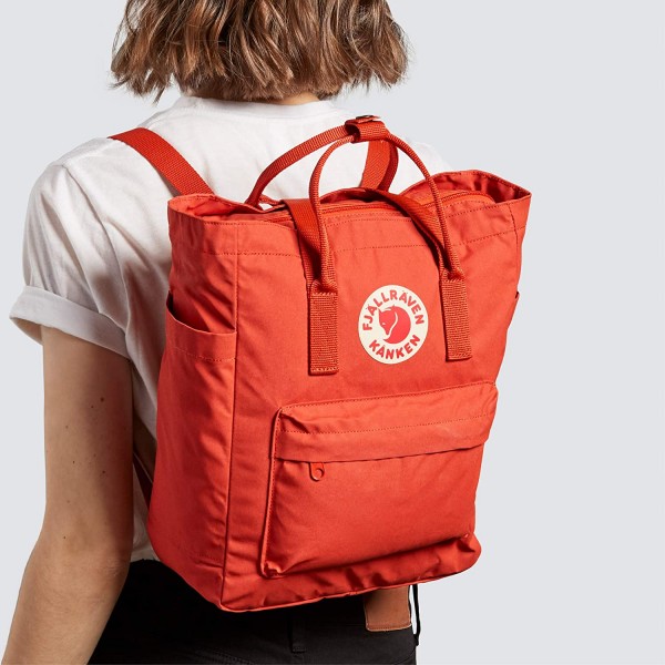 Fjallraven, 일상 및 여행을 위한 13인치 노트북 슬리브가 있는 Kanken 토트팩 백팩, 핑크