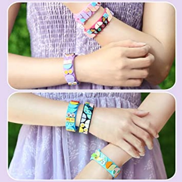 SIENON Bracelets 6PCS, Kids Building Blocks Dots Bracelets, DIY Creative Craft Bracelet 만들기 Kit for Kids, 우정 Bracelets, Dots Construction Toys Kit for Birthday for Girls Boys