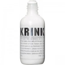 Krink K-60 흰색 페인트 마커 - 캔버스 금속 유리 종이 등을 위한 생동감 있고 불투명한 미술 ​​그래피티 마커 - 지속적인 태그를 위한 알코올 기반 영구 낙서 걸레 Krink 페인트 마커